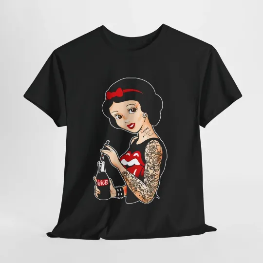 Discover Snow White Unisex Urban T-Shirt, Punk Tattoo Piercing Alternative Tee