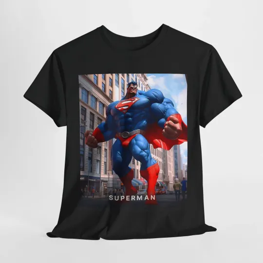 Discover Superman Unisex Heavy T-Shirt, Superhero Comic Book Tee