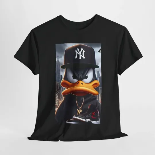 Discover Urban Duck Cartoon T-Shirt, Streetwear Unisex Graphic Tee
