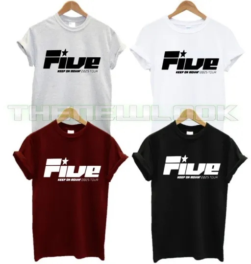 Discover Five Keep On Movin 2025 Tour Kids T-Shirt Music Concert Fan Boy Band