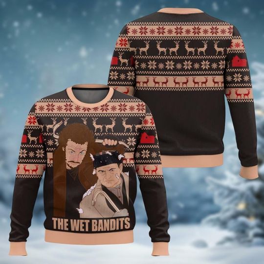 Knock Knock On Kevin's Door Christmas Sweater, Kevin McCallister Wet Bandits Ugly Sweater, Home Alone Xmas Sweater, Christmas Gifts