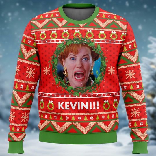Home Alone Christmas Ugly Sweater, Kevin McCallister Xmas Sweater, Filthy Souls Alone Sweater, Holiday Sweater, Wet Bandits Funny Sweater