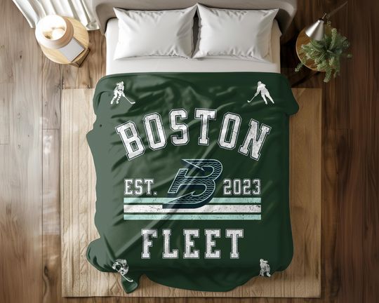 Discover PWHL Boston Fleet Plush Blanket: Soft & Cozy Hockey Fan Gift