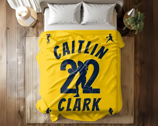 Caitlin Clark #22 Plush Velveteen Blanket