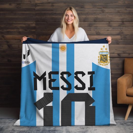 Discover Messi Argentina Soccer Jersey Blanket