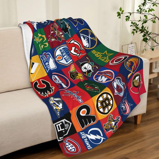 Discover NHL Blanket | Custom Theme Flannel Blanket | Cute Blanket with Name | Gift for Kids | Birthday Gift