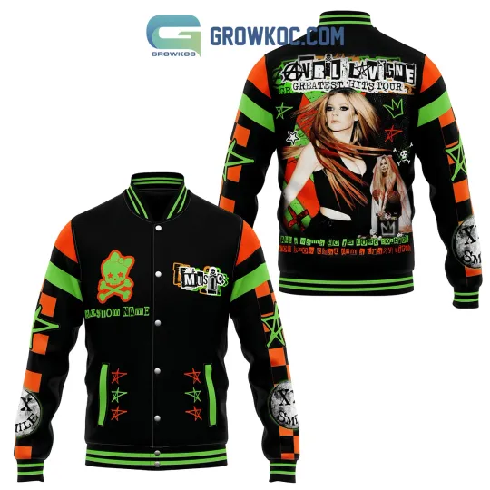 Avril Lavigne The Greatest Hits Tour Personalized Baseball Jacket