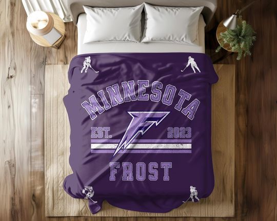 Discover PWHL Minnesota Frost Blanket, Hockey Fan Gift