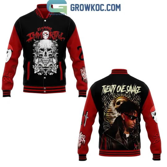 Discover 21 Savage Immortal Baseball Jacket