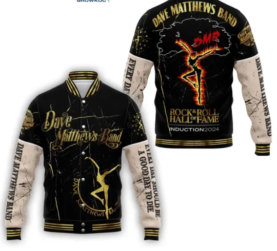Dave Matthews Band Everyday Is A Good Day To Die Hall Of Fame Baseball Jacket