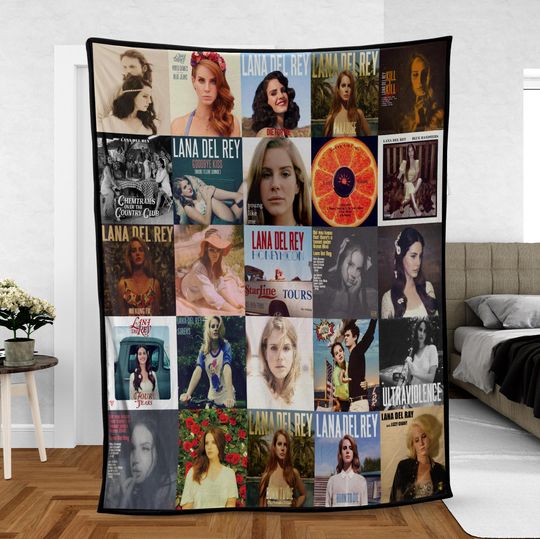 Lana Del Rey Fleece Blanket, Lana Del Rey Album Blanket Mink Sherpa, Lana Del Rey Blanket Gift for Fan