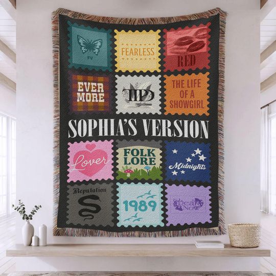 Discover Personalized Woven Blanket, Custom Blanket, Tour Blanket, Fan Blanket, Concert Blanket, Gift for Her, Christmas Gift, Movie Blanket