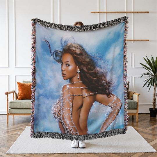 Beyonc Woven Blanket, R&B Singer Blanket, Pop Icon Tapestry, Cozy Room Decor, Fan Gift, Empowering Aesthetic Blanket