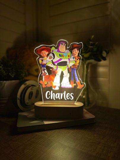 Discover Personalized Toy Story Night Light: Kids Nursery Decor