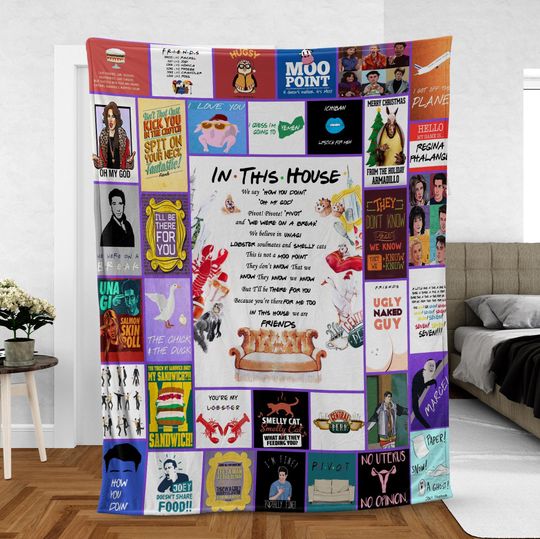 Discover Friends Movie Fleece Blanket, Friends TV Show Blanket Sherpa, Friends Blanket, Gift for Fan