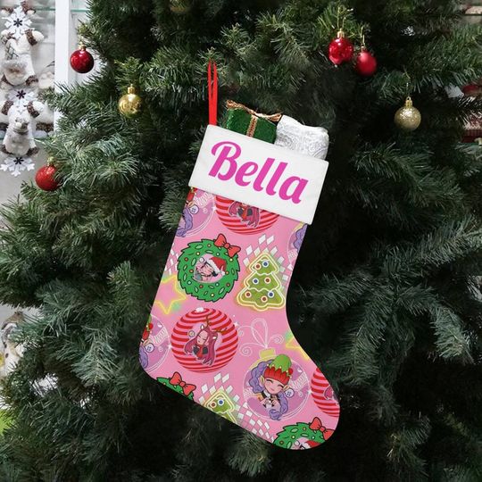 Personalized Huntrix Christmas Stocking - Custom Kpop Demon Hunters Holiday Decor for Family