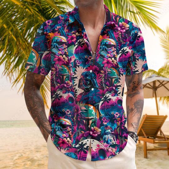 Discover Star Wars Hawaiian Shirt, Star Wars Characters Shirt, Disney Star Wars Shirt, Star Wars Summer Shirts, Star War Fan Gifts