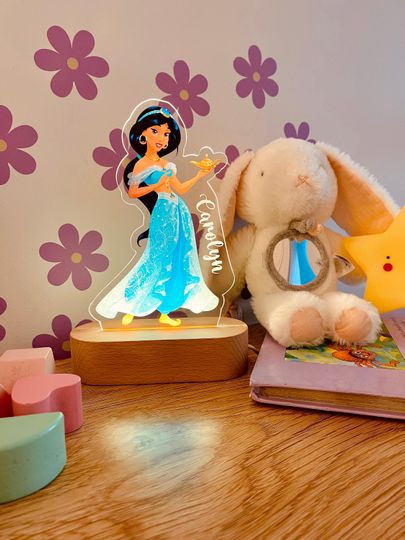 Discover Personalized Jasmine Night Light: Kids Nursery Decor