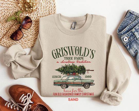 Discover Grisworld Sweatshirt, Grisworld Christmas Tree Sweatshirt, Christmas Movie Sweatshirt, Family Christmas Sweatshirt, Christmas Vacation Shirt