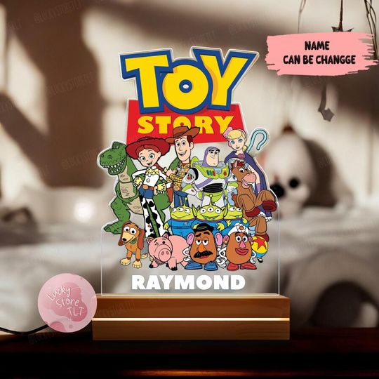 Discover Personalized Night Light Custom Name Gift, Disney Pixar Toy Story Night Light, Disney Family Toy Story Room Decor,  Birthday Gift For Kids
