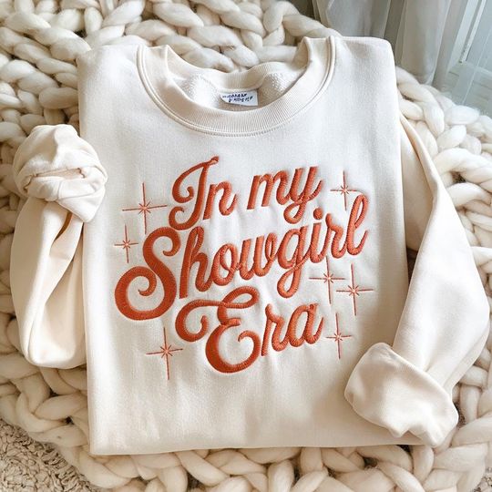 Discover EMBROIDERED Showgirl Era Shirt, Showgirl Life Tee for Fan, In My Showgirl Era Sweatshirt for Concert, Podcast Shirt, Country Music Fan Shirt