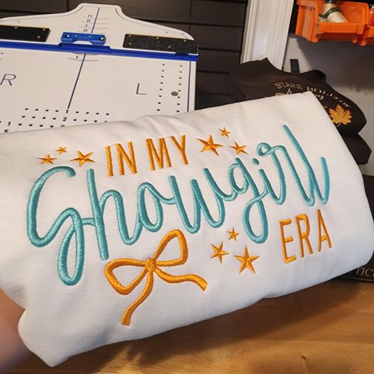 Discover In my showgirl era embroidered sweatshirt, country music gifts, western retro release party apparel, the life of a sweater,custom sweatshirt