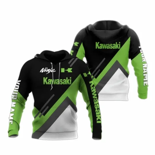 Kawasaki Sweatshirt Motorcycle Uniform Oversized Hoodie Unisex Mens Clothing