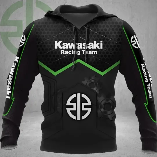 Discover Kawasaki Sweatshirt Motorcycle Uniform Oversized Hoodie Unisex Mens Clothing