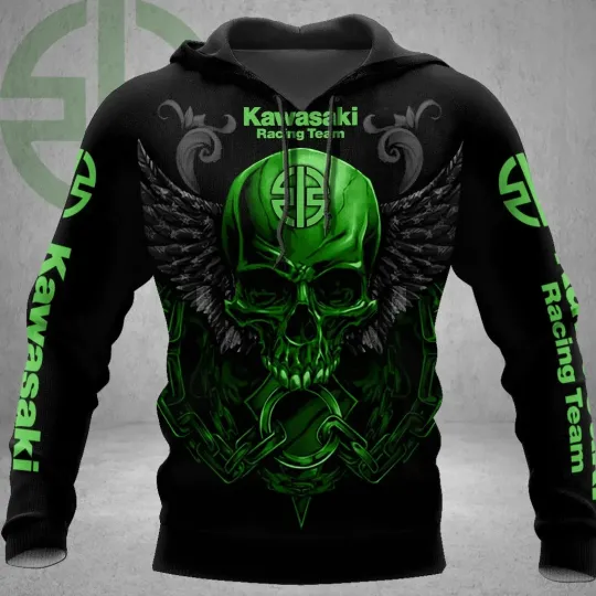 Discover Kawasaki Sweatshirt Motorcycle Uniform Oversized Hoodie Unisex Mens Clothing
