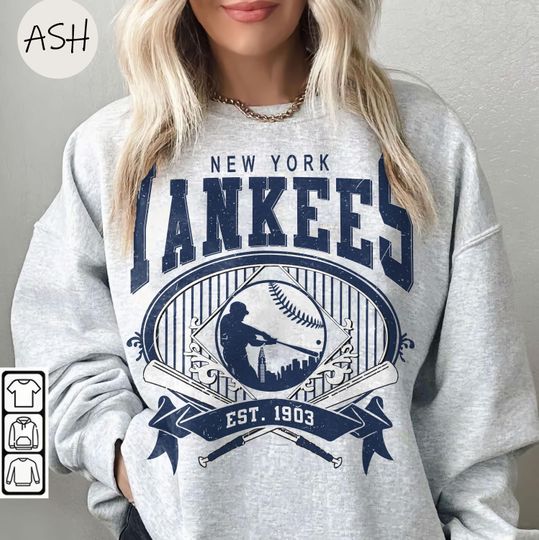 Discover Vintage 90s Style New York Yankees Baseball Sweatshirt, New York Yankees Baseball  Crewneck, Football Fan Sweatshirt MLB Shirt