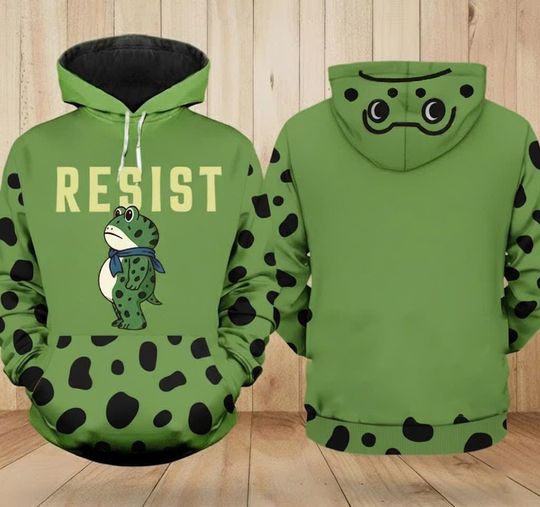Frog Resist Hoodie, Portland Frog Resist Protest Hoodie, Portland Frog, Anti-ICE Shirt, Anti Establishment Hoodie For Adult Kid