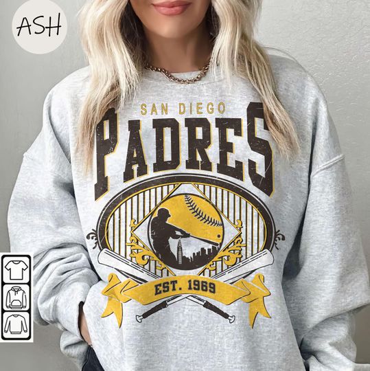 Discover Vintage 90s Style San Diego Padres Sweatshirt Baseball Sweatshirt, Padres Sports Fan Baseball Crewneck, Football Fan Sweatshirt, MLB Shirt