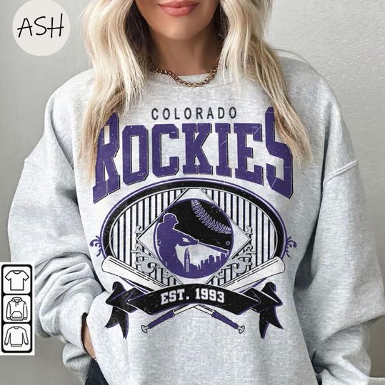 Discover Vintage 90s Style Colorado Rockies Sweatshirt, Colorado Crewneck, Sports Team, Colorado Rockies Baseball Fan Sweatshirt, MLB Shirt