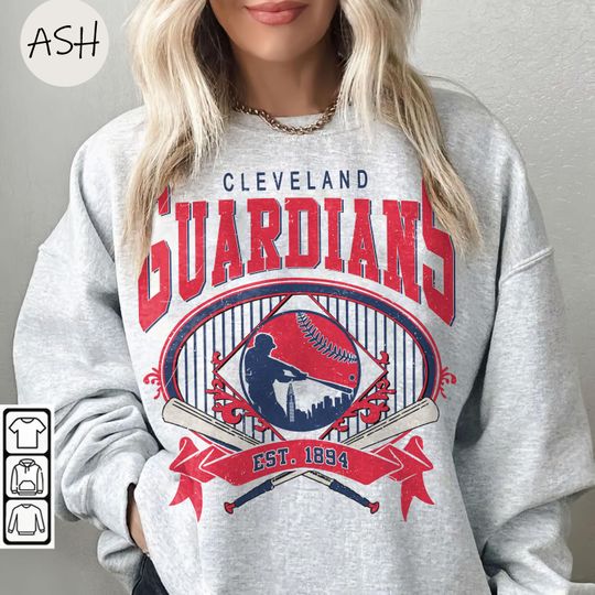 Discover Vintage 90s Style Guardians Sweatshirt, Cleveland Guardians Baseball Crewneck, Cleveland Shirt, Baseball Shirt, MLB Fan Gift Guardians Shirt