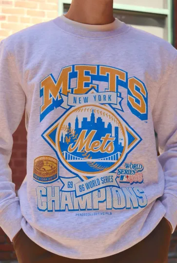 Discover 90s New York Mets MLB Baseball Champions Sweatshirt Classic RM1388
