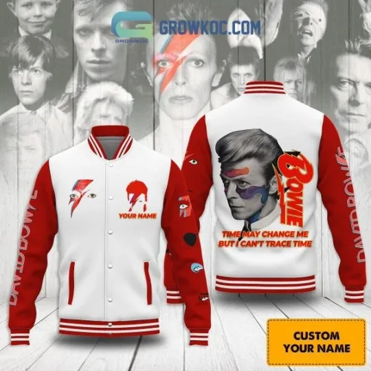Discover David Bowie Can’t Trace Time Personalized Baseball Jacket