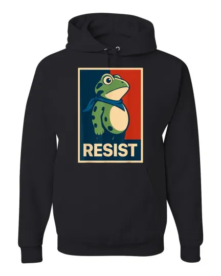 Discover Portland Frog Protest Resist - Portland Frog Activist Unisex Pullover Hoodie
