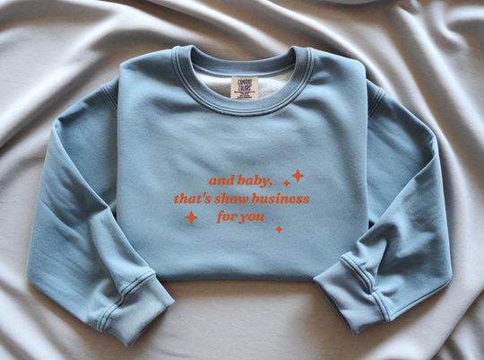 Discover New Album Embroidered Lyrics Life of a Showgirl Era Unisex garment-dyed sweatshirt