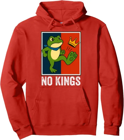 Discover No Kings Portland Frog Resist Frog Protest Design Unisex Hoodie