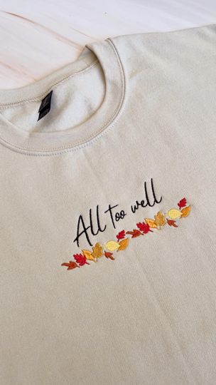 Discover ATW Fall Leaves Embroidered T-Shirt, Crewneck or Hoodie