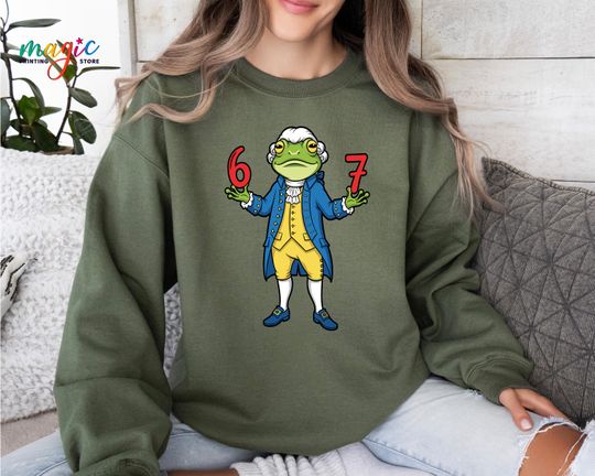 Discover Portland Frog Six Seven Sweatshirt, 6 7 Meme Political Sweater, Protest Sweatshirt for Women, Anti-Fascism Hoodie, Freedom Sweatshirt