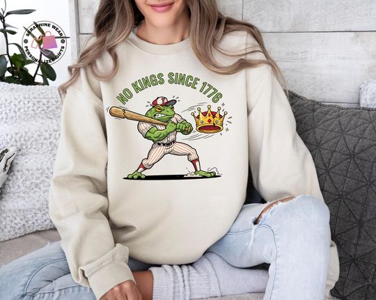 Discover No Kings in America Sweatshirt, Portland Frog Protest Sweater, Anti Trump Hoodie, Resistance Patriotic USA Flag Shirt