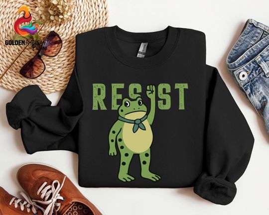 Discover Resist Frog Sweatshirt, Free Portland, Freedom Frog Shirt, Due Process, Vintage Activist Hoodie, Political Tshirt, Feminist Equality Tee