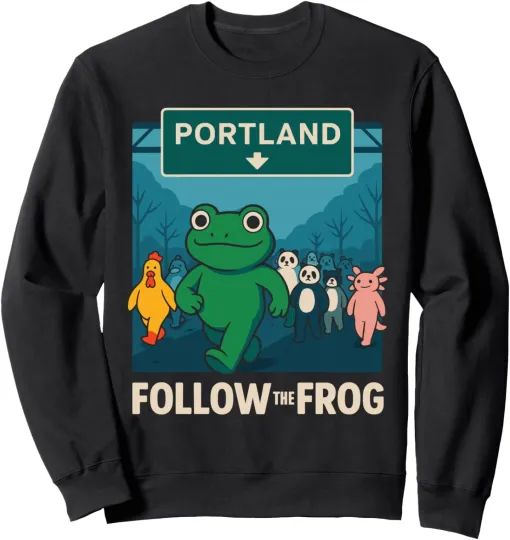 Discover Funny Portland Frog Costume Parade Sweatshirt