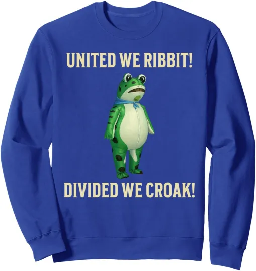 Discover United We Ribbit Divided We Croak Frog of Portland Unisex Crewneck Sweatshirt