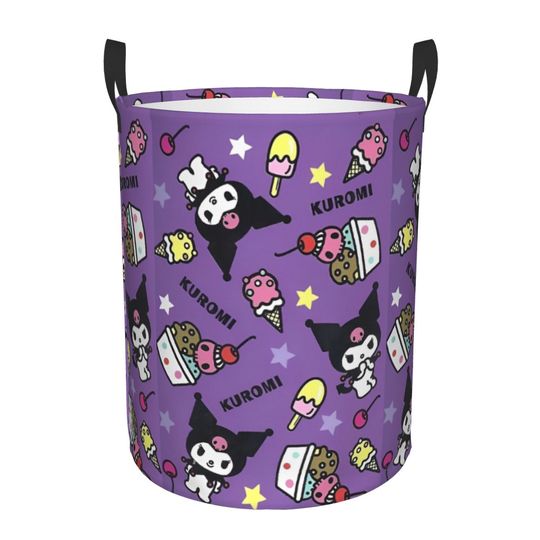 Kuromi Kawaii Cute Laundry Baskets