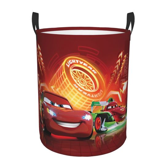 Discover Sally I'm Lightning Cars Mcqueen Toys Storage Basket Box Organizer Bins for Playhouse