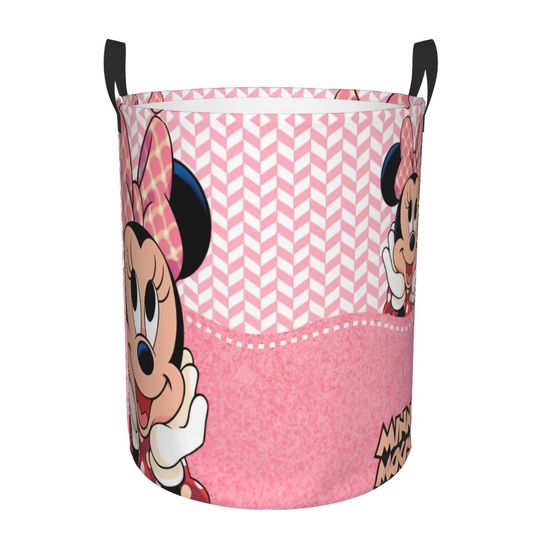 Disney Mickey Mouse Minnie Toy Storage Box Collapsible Kids Toys Bin Organizer Basket for Bedroom