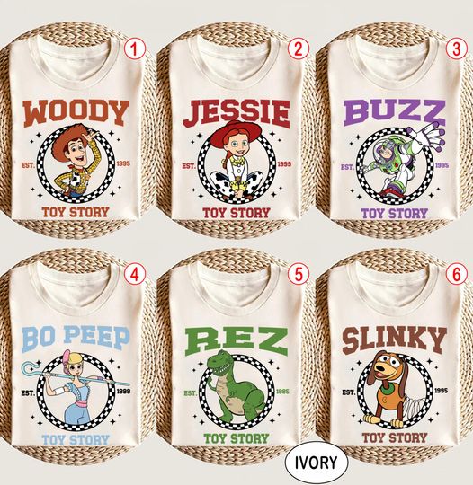 Discover Retro Retro Toy Story Group Shirt, Disney Toy Story Checkered Shirt, Disney Family Trip Shirt, Disney Pixar Shirt