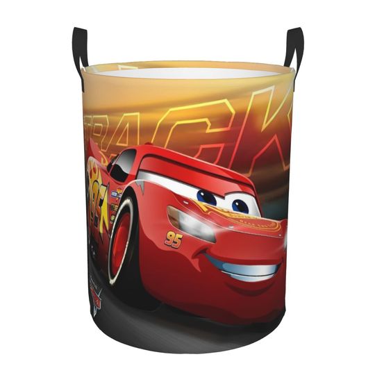 Discover Lightning McQueen Cars Movie Clothes Storage Basket Box Organizer Bins for Playroom